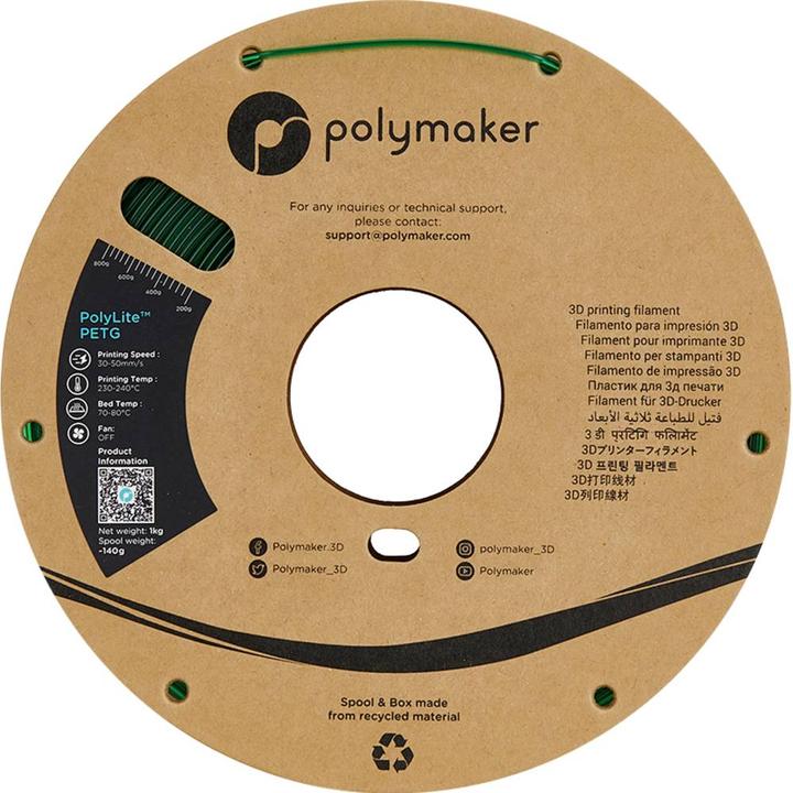 Actual product image Polymaker Filament (PETG, 1.75 mm, 1000 g, Green)