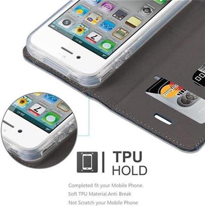 Actual product image Cadorabo Book Jeans Optics Cover (Apple iPhone 4)