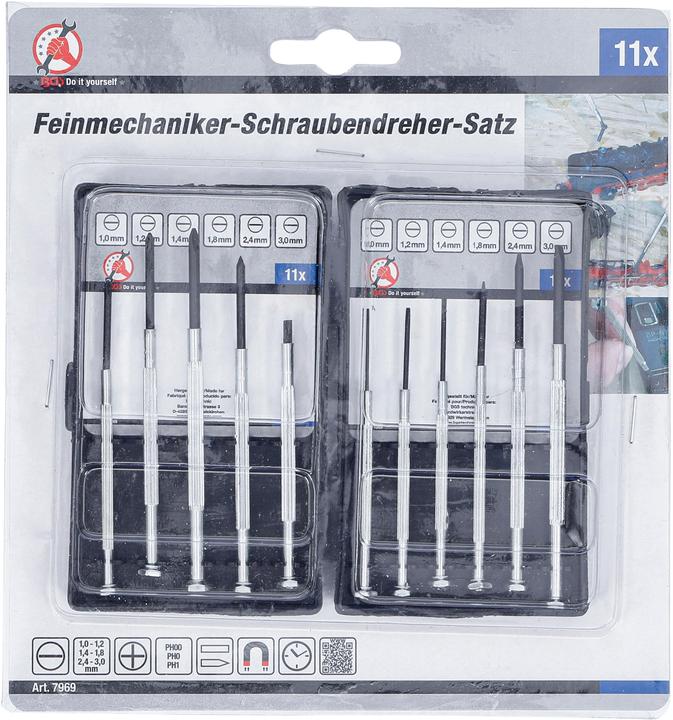 Actual product image BGS Precision Screwdriver Set 11 pcs. (Cross recess)