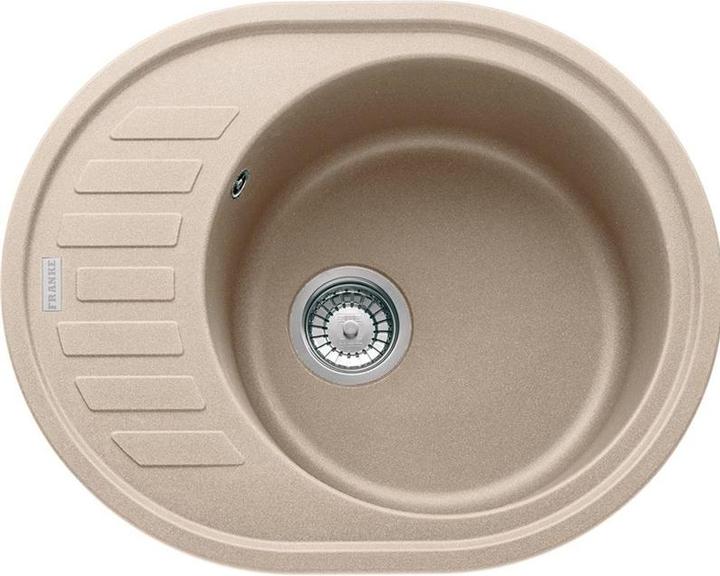 Image du produit Franke Evier en pierre Ronda, ROG 611-62, plug valve, jaune brunâtre (62 cm)