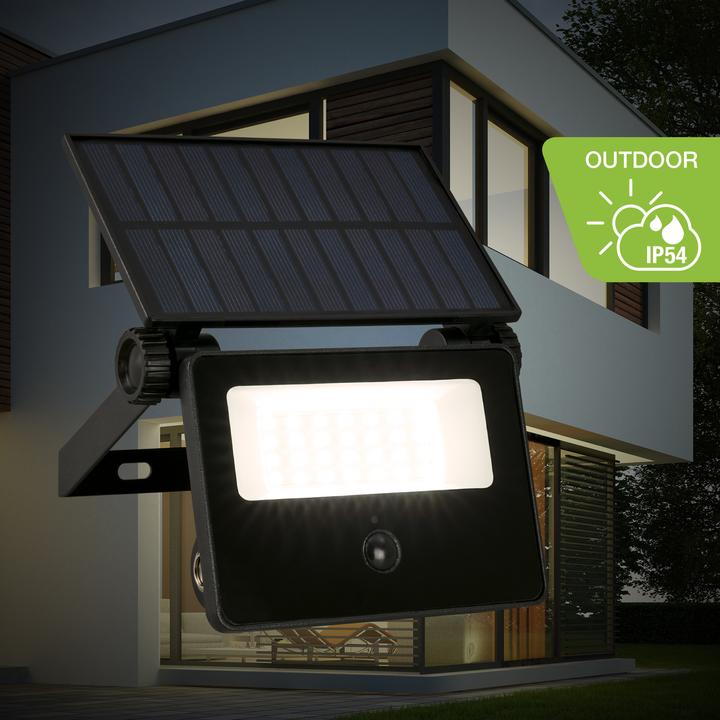 Produktbild Telefunken Aussenwandleuchte / Solar /PIR, schwarz, IP54 (IP54)