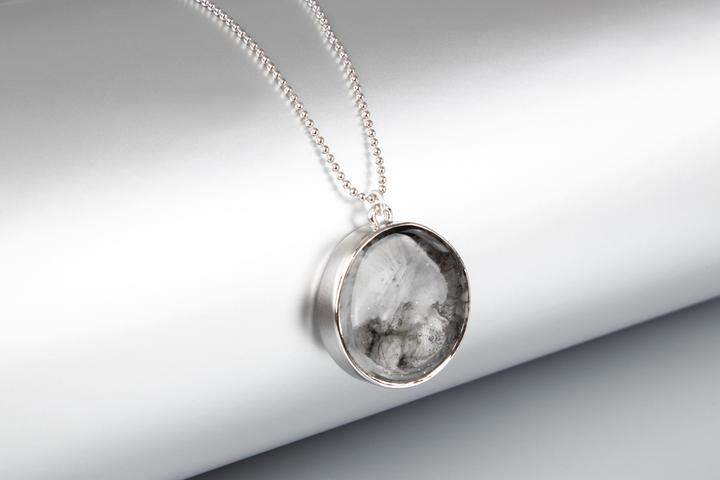 Actual product image Rayher Metal setting: pendant round, 30mm silver (Metal)