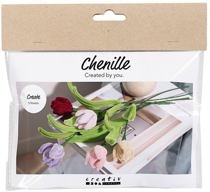 Actual product image Creativ Company Bastelset Tulpen, Chenilledraht Mini, Altersempfehlung ab