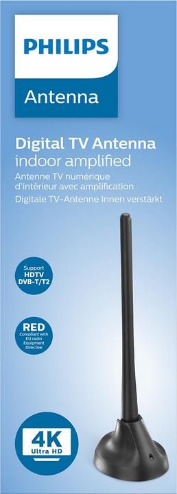 Actual product image Philips Dipole DVB-T indoor rod antenna (Monopole antenna, 18 dB, DVB-T / -T2)