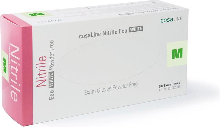 Actual product image CosaLine Untersuchungshandschuhe M Nitril Eco weiss puderfrei (M)