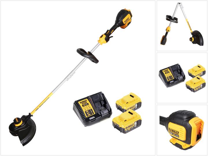 Productafbeelding DeWalt DCM 561 PBS accu grastrimmer 18V borstelloos + 2x accu 5.0Ah + lader (Onkruidverdelgers)