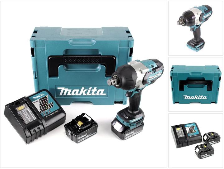 Immagine prodotto Makita DTW 1001 RTJ 18V Trapano avvitatore ad impulsi a batteria in Makpac + 2x Batterie BL 1850 5,0 (Batteria ricaricabile)