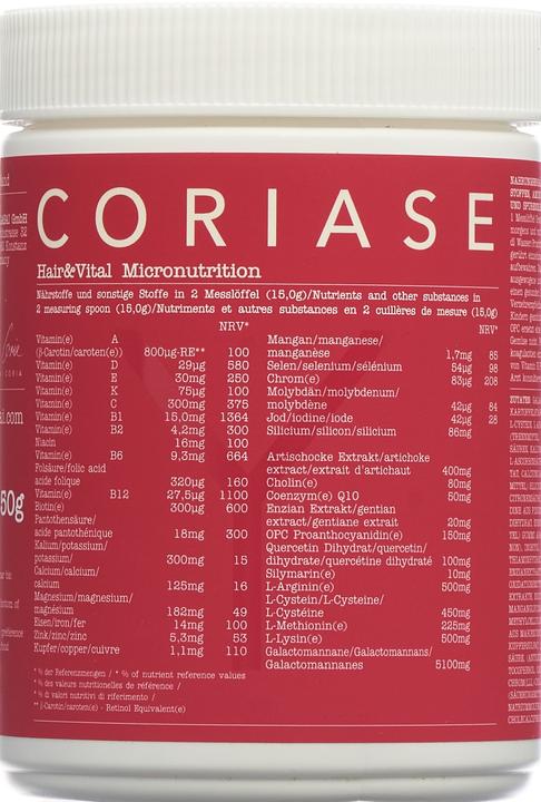 Immagine prodotto Coriase Capelli e granuli vitali (1 Pezzo/i, Granuli, 524 g)