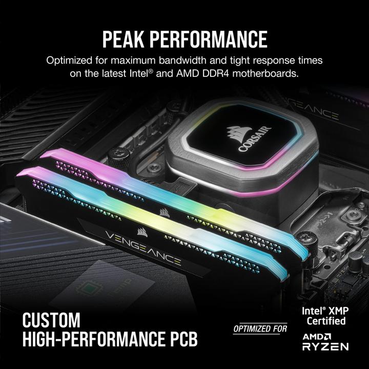 Actual product image Corsair Vengeance RGB Pro SL (4 x 16GB, 3600 MHz, DDR4-RAM, DIMM)