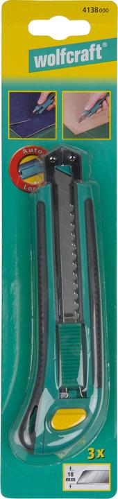Produktbild wolfcraft wolfcraft 1 Abbrechklingenmesser 2K, 18 mm (Cutter)