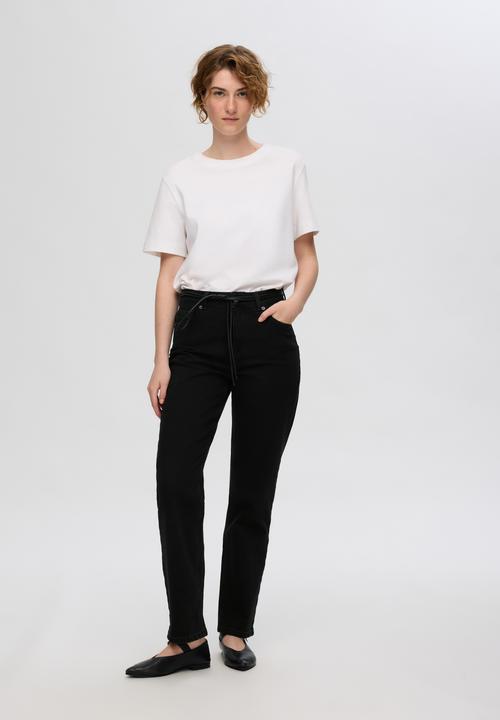 Actual product image Selected Femme Slfalice Mw Straight Black Jeans Noos (W25/L34)