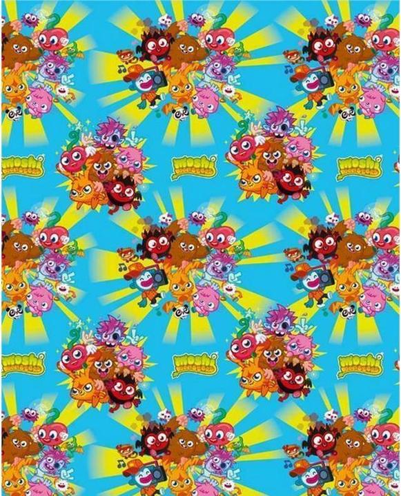 Actual product image Moshi Monsters Cartoon Character Gift Wrap Sheets (Pack of 2) (Wrapping paper, 2 x)
