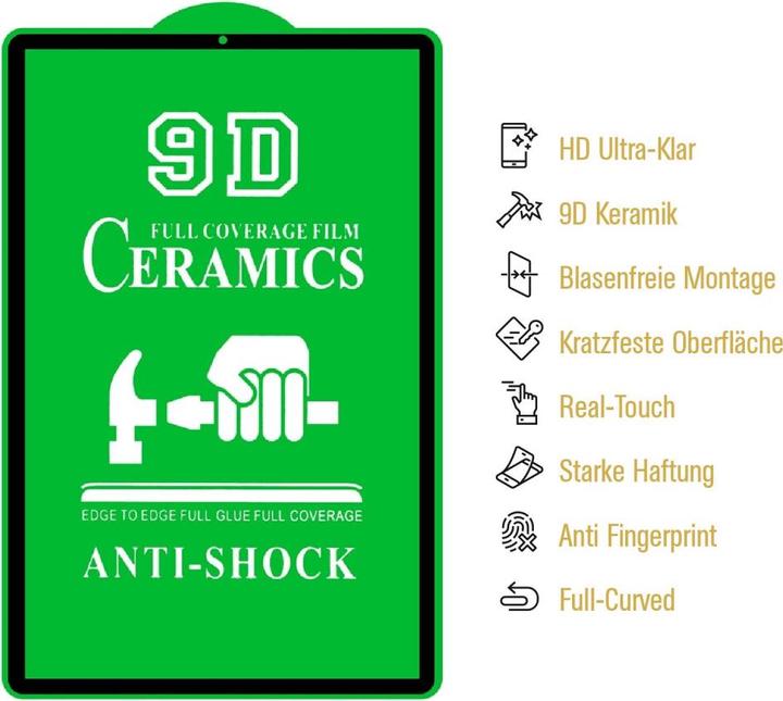 Actual product image Protectorking 4x Ceramic-Glass Full Cover HD Klar (4 Piece, Galaxy Tab S6)