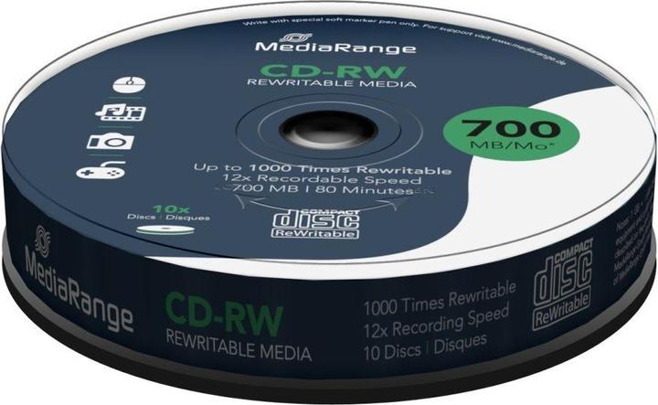 Produktbild MediaRange CD-RW 12x 700MB/80Min, 10er Sp. (10 x)