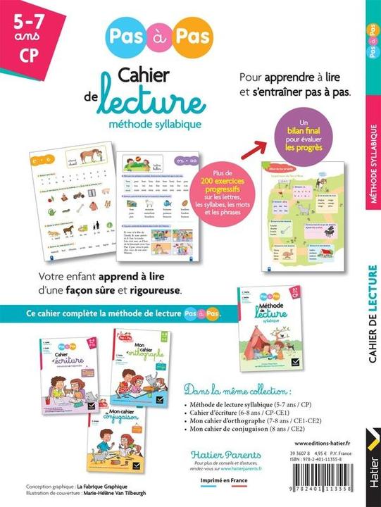 Produktbild Mon cahier de lecture méthode syllabique : CP, 5-7 ans (Französisch, Delile Jean, Delile Clémentine, 2025)