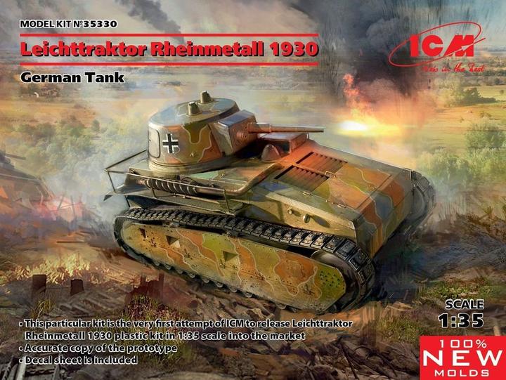 Actual product image ICM Light tractor Rheinmetall 1930,GermanTan