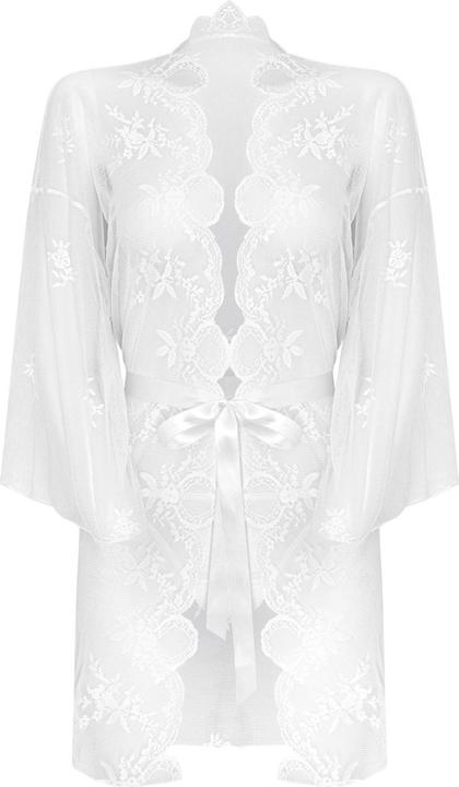 Image du produit Christine Le Duc Ensemble kimono en dentelle fleur - blanc (S/M)