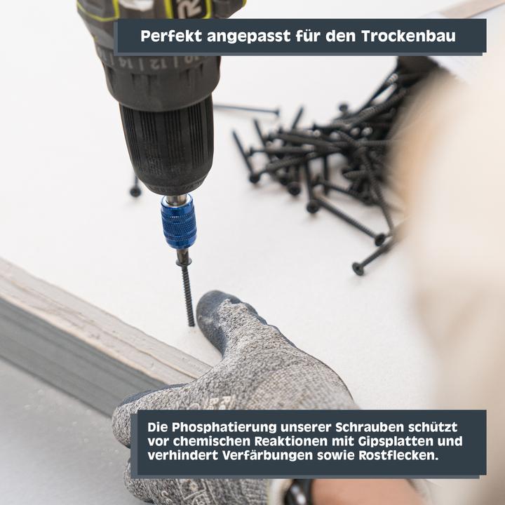Produktbild Helpmate Schnellbauschraube 3,9x25, phosphatiert, PH-Antrieb, 300 Stück (300 Schrauben pro Stück)