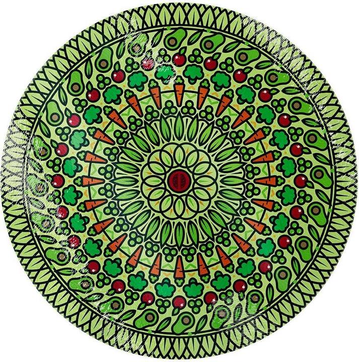 Actual product image Grindstore Glass chopping board with vegetable pattern