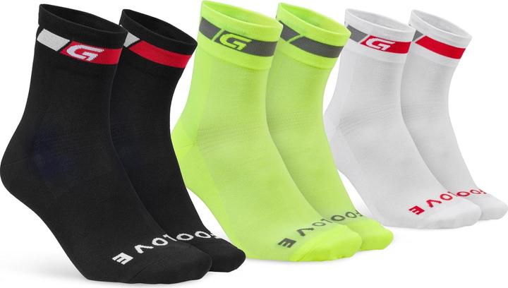 Produktbild GripGrab Tricolore Regular Cut Socks Bundle (M)