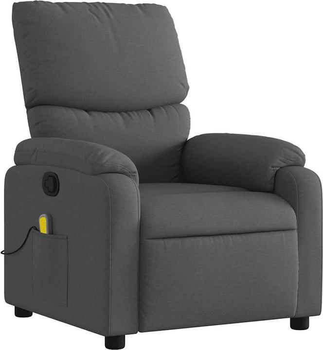 VidaXL Massagesessel Dunkelgrau Stoff,Farbe: Dunkelgrau,Material