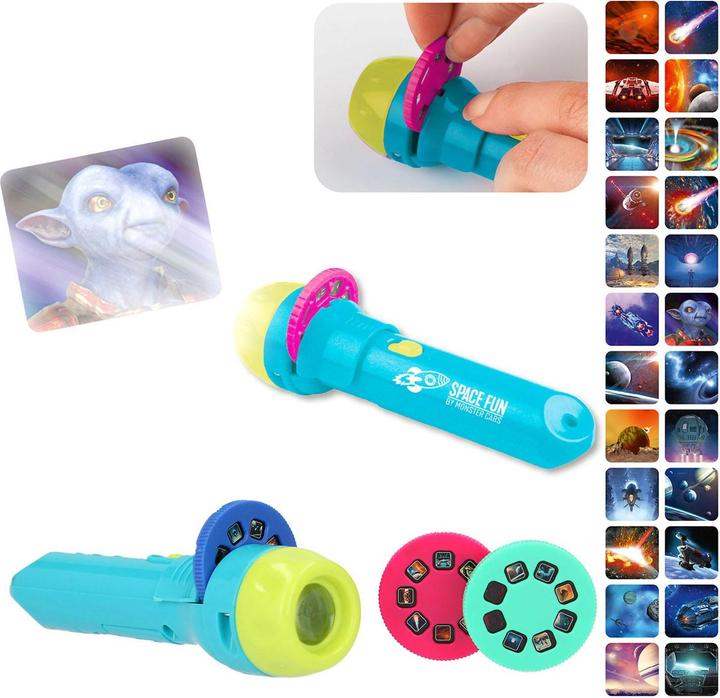 Image du produit Depesche Lampe de poche Monster Cars Spacefun avec effets visuels
