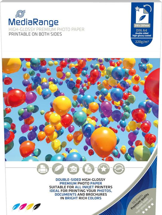 Produktbild MediaRange Fotopapier (220 g/m², 21 x 29.7 cm, 1 x)
