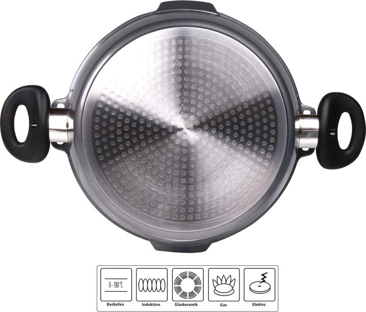 Produktbild Stoneline FUTURE Kochtopf 28 cm, mit Siebglasdeckel (28 cm, Kochtopf, Aluminiumguss)