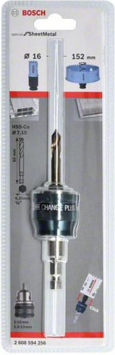 Image du produit Bosch Professional Zubehör Mandrin PC Plus 3/8 pouce, 8,7 mm, foret de centrage HSS-G 7,15 x 65 mm (7,15 mm)