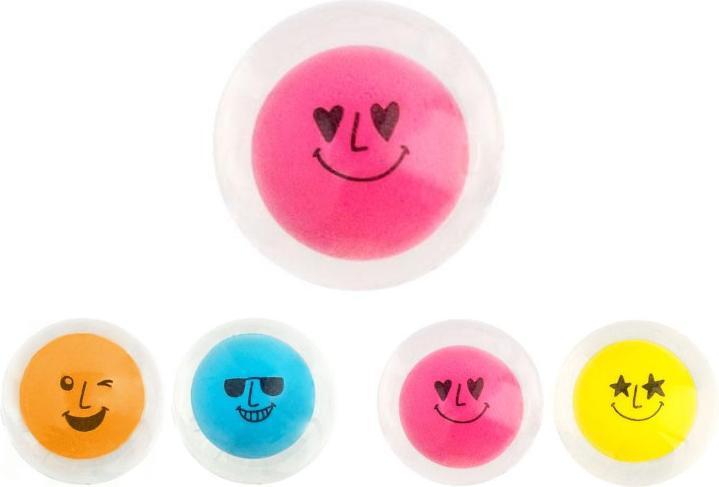 Image du produit Trendhaus CHILL AND SMILE Gomme Crazy Faces Ø 4,3cm, 4 couleurs différentes