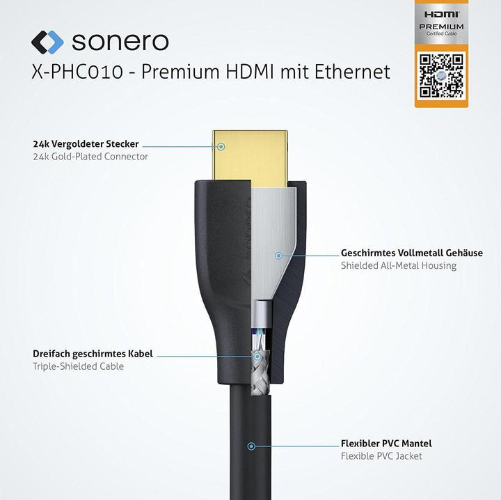 Actual product image Sonero HDMI (Typ A) — HDMI (Typ A) (0.50 m, HDMI)