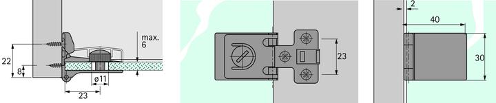 Produktbild Hettich Glastürscharniere ET 5150 Z