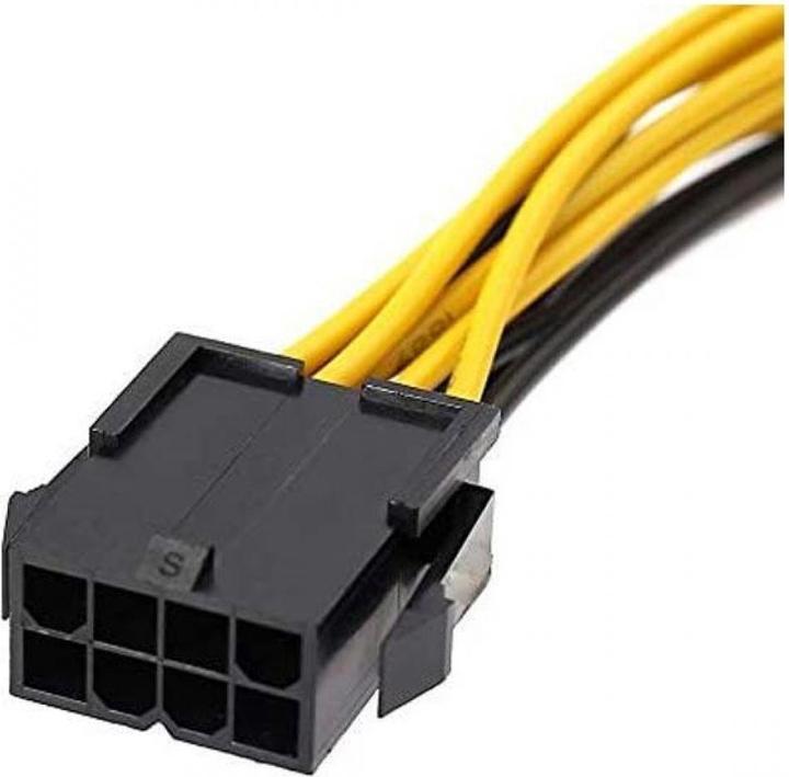 Produktbild PowerGuard PCI-E 8-Pin zu 2x 8-Pin (6+2 Pin) Grafikkarten Stromkabel 20cm