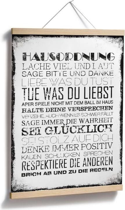 Actual product image Trenddeko Poster house rules 24 x 30 cm, paper (24 x 30 cm)