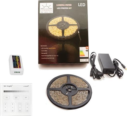 Actual product image Lumina Swiss LED Strip Set 5m HD+ Bright Warm Indoor Smartpanel (Warm white, 500 cm, Indoor)