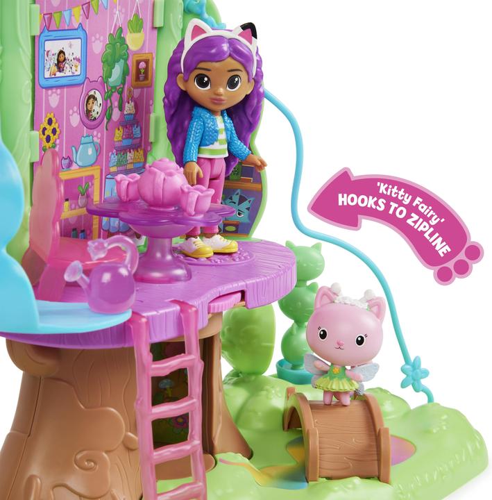 Actual product image Gabby's Dollhouse Kitty's Fairy's Garden Treehouse