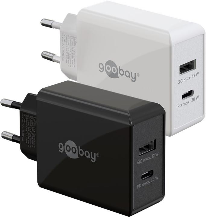 Actual product image Goobay Dual USB Quick Charger (30 W)
