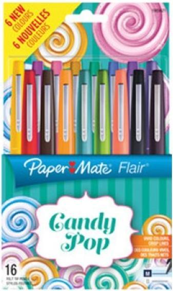 Image du produit Paper Mate Flair Candy Pop (Multicolore, 16 x)