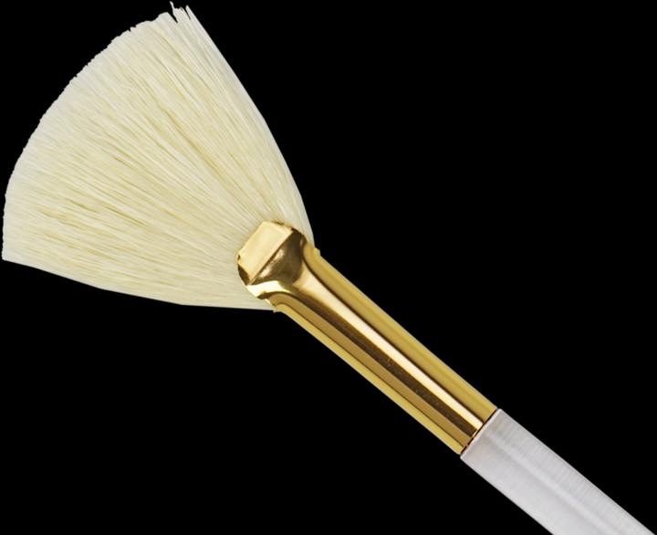 Image du produit Pinceau éventail pour masques, manche acrylique, poils naturels, longueur : 20 cm (Eyeliner)