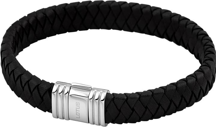 Produktbild Lotus Armband (19 cm, Edelstahl, Leder)