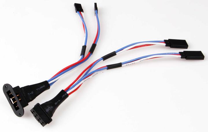 Actual product image Kuza Wiring harness for 2 servos pluggable 37cm Uni/Futaba with 8-pin connector 20AWG/0,5mm²