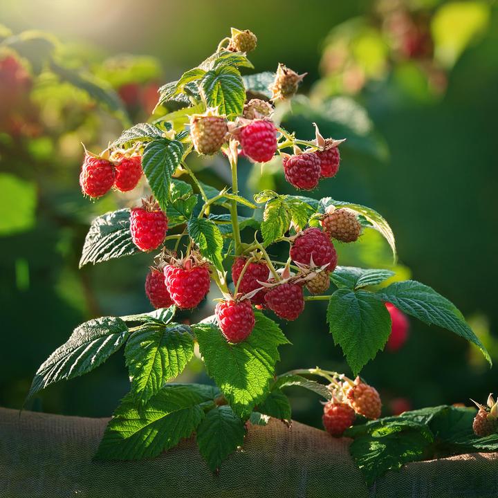 Produktbild Plant in a Box Rubus idaeus Malling Promise - 2er Set Himbeerpflanze (50 cm)
