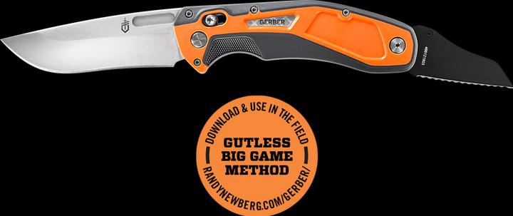 Image du produit Gerber Gear Couteau de chasse Gerber RANDY NEWBERG DTS, 2 lames, acier inoxydable 440C et D2, manche nylon (9.40 cm)