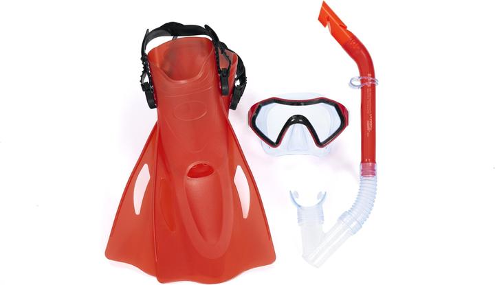 Image du produit Bestway Kit de plongée pour enfants avec masque rouge, ailerons et tube, 25046