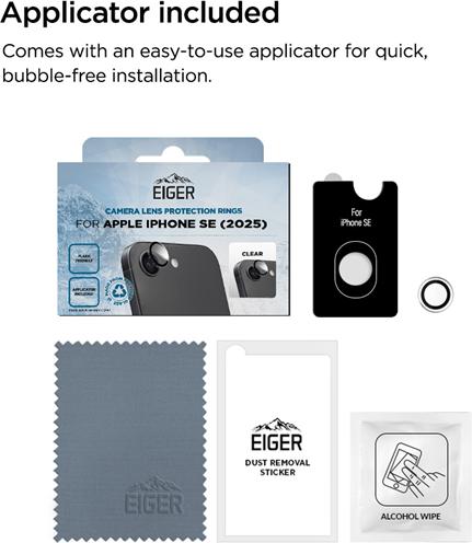 Actual product image Eiger Mountain Glass Lens (1 Piece, Apple iPhone 16e)