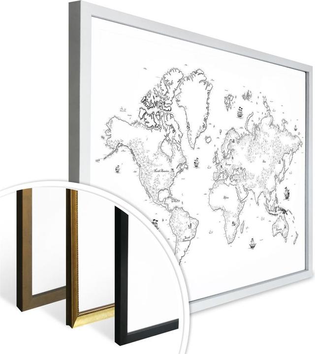 Immagine prodotto Trenddeko Mappa del mondo - Dai tempi passati (60 x 50 cm)