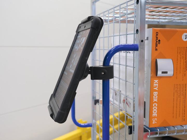 Actual product image Durable TOUGH CLAMP tablet holder 7-13"/-23mm/black