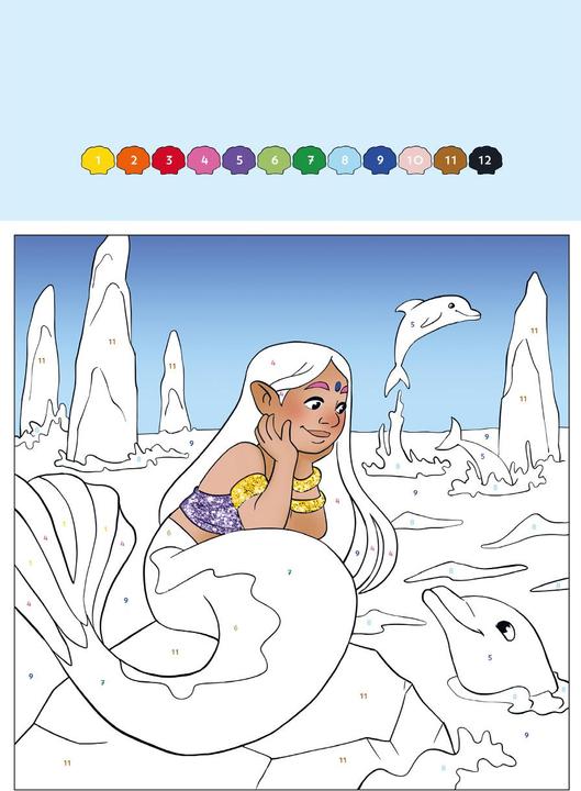 Image du produit Topp Livre de coloriage Peinture par numéros Sirènes