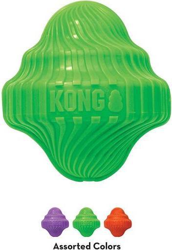 Actual product image KONG Squeezz Orbitz Spin Top M/L, 11.45 cm, assorted (Dog chew toy)