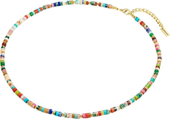 Actual product image Yokoamii Ladies metal natural stone yellow gold 50.0 cm base chain + 5.0 cm extension - 30134 (Metal alloy, 50 - 55 cm)